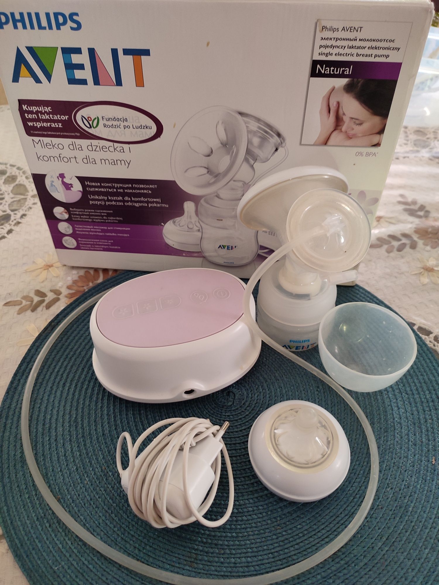 Komfortowy laktator Philips Avent Natural elektryczny plus gratisy