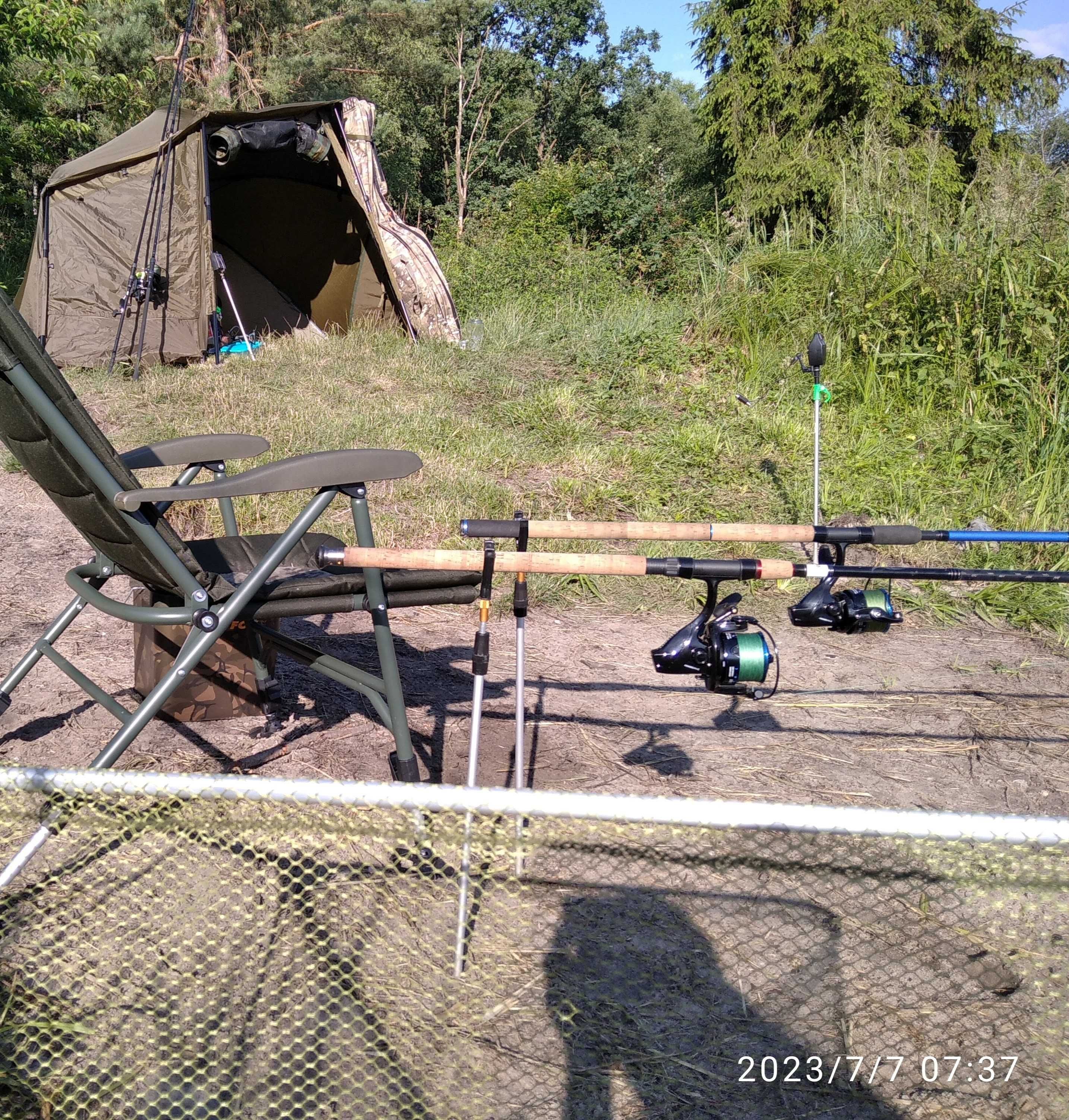 Wędki Karpiowe, cały zestaw, sprzęt dobrej jakości m.in. Shimano, Fox