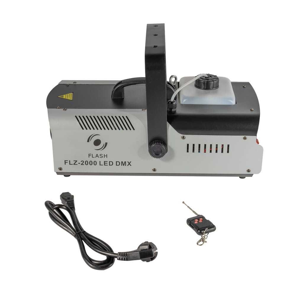 Maszyna do dymu Wytwornica FLZ-2000 DMX LED + Pilot DMX - Nowa, FV