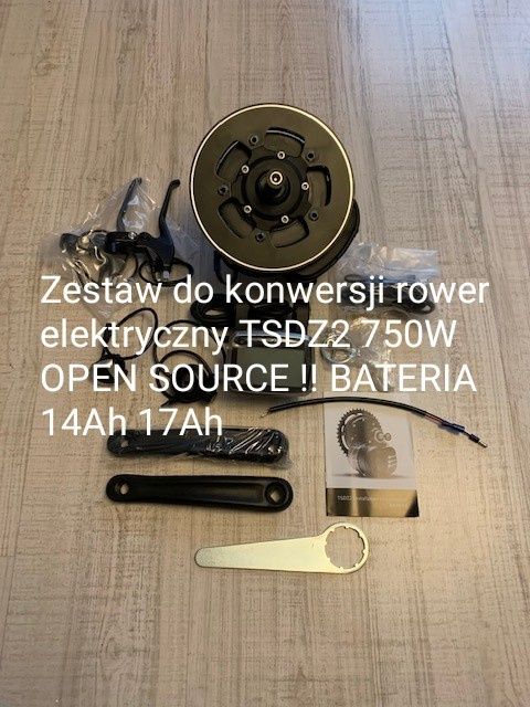 Silnik tsdz2 do konwersji na rower elektryczny z bateria 700Wh