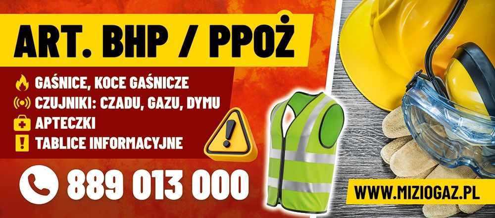 Wymiana butli z gazem i reduktorów. PPOŻ i BHP