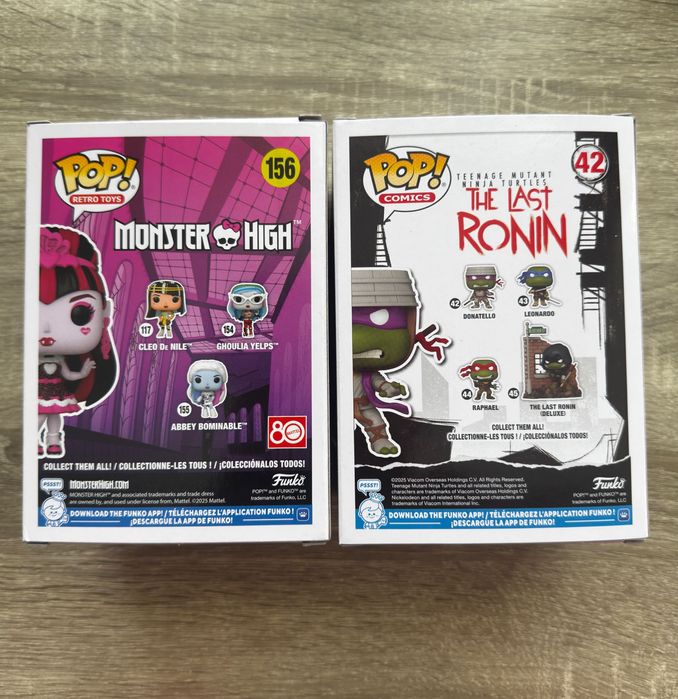 Фігурки Funko Pop Monster High Draculaura, TMNT Donatello