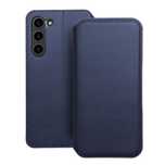 Kabura DUAL POCKET Book do SAMSUNG S24 granatowy+ szkło hartowane