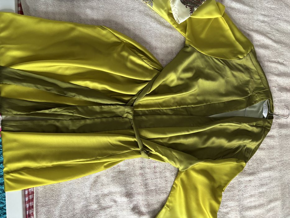 Zielony dlugi szlafrok uniwersalny primark