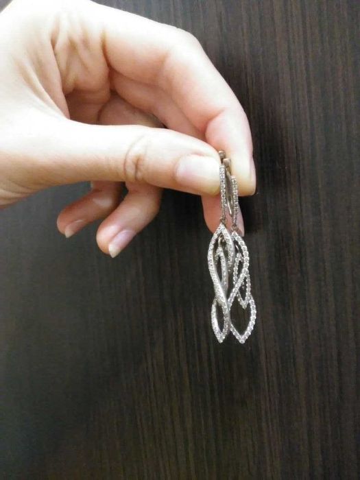 серебряные серьги