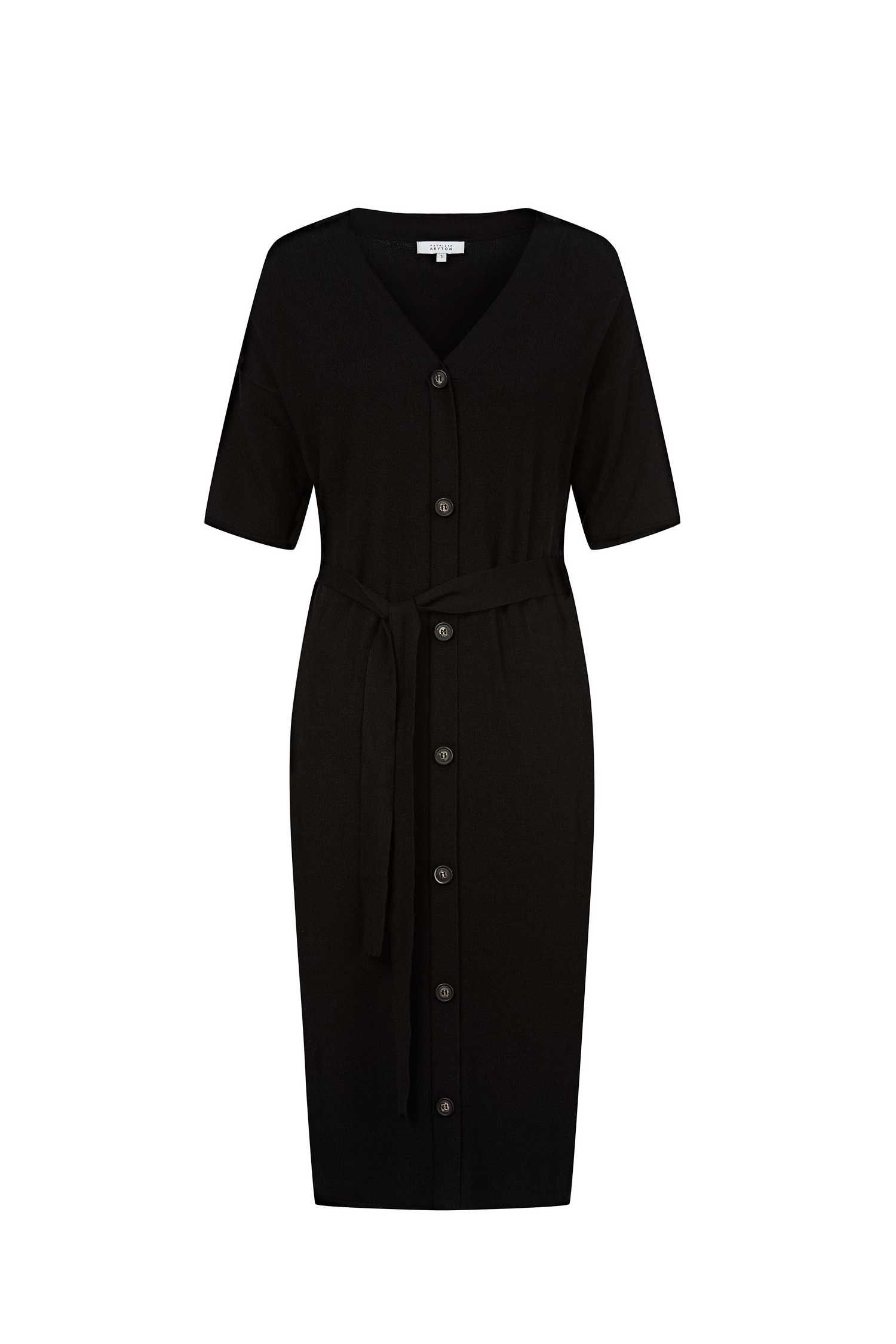 PATRIZIA ARYTON czarna dzianinowa sukienka premium XL 46/48 nowa metki