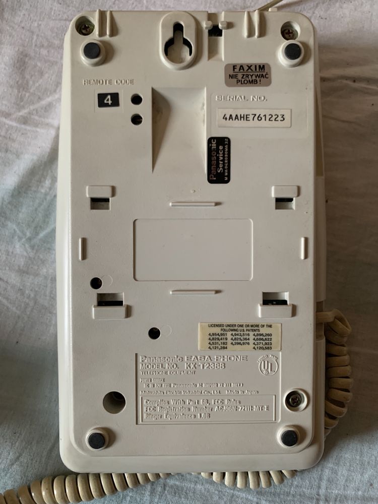 Nowy telefon stacjonarny Panasonic KX-T2388 Komplet rok 1995