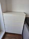 Komoda Ikea MALM 4 szuflady, biała,  stan bdb