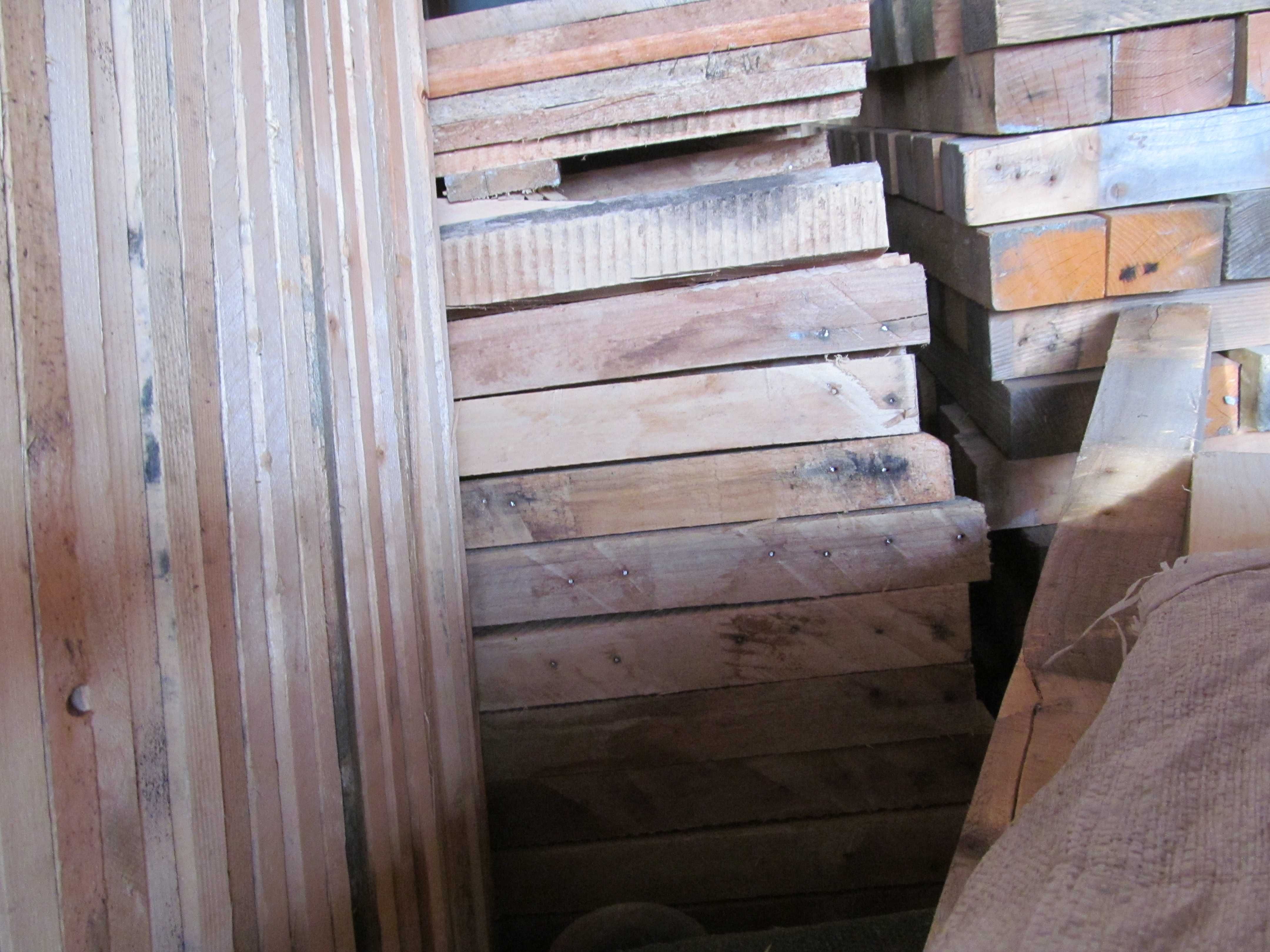 kantówka  z drewna twardego - z odzysku raz użyta czysta - 112x6x5cm