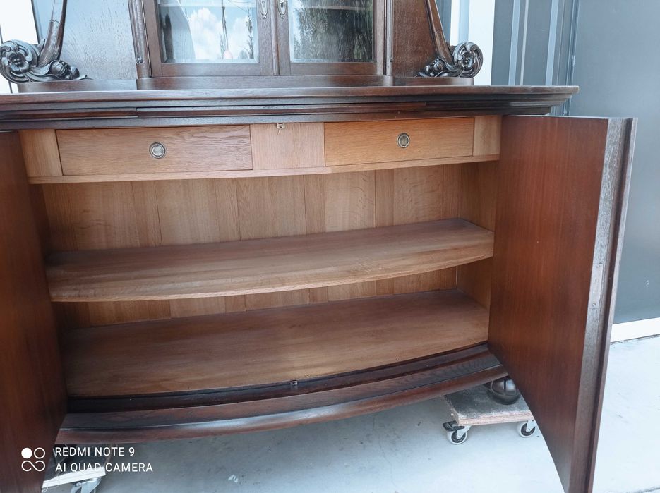 Bufet witryna kredens antyk zdobiony po renowacji