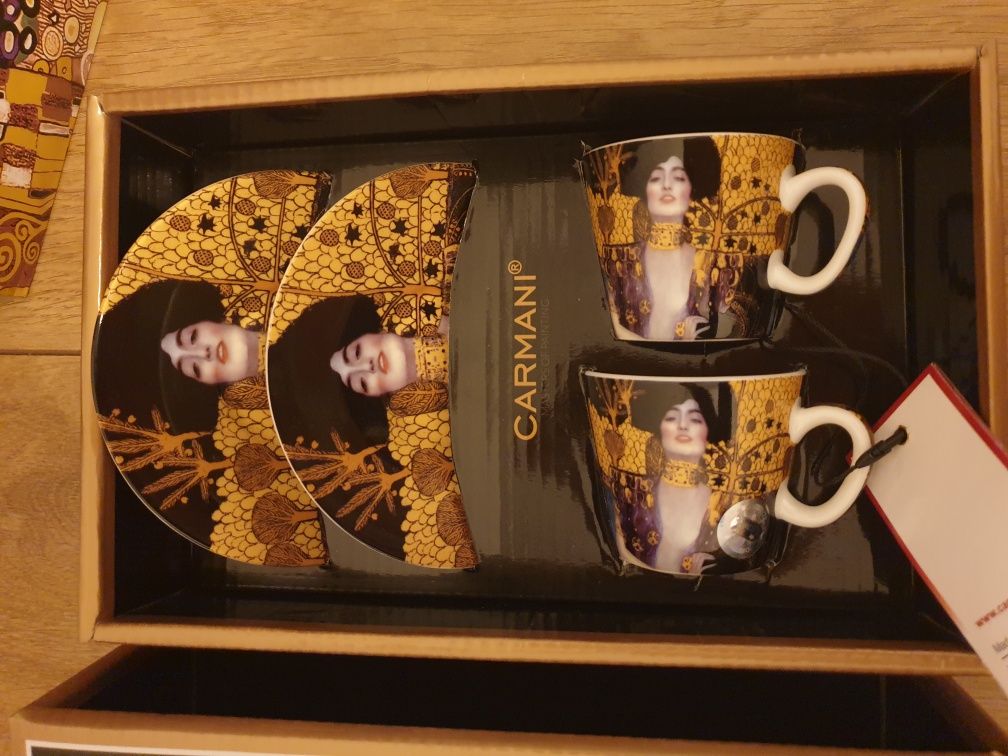 Porcelanowe filiżanki do espresso G.Klimt Carmani