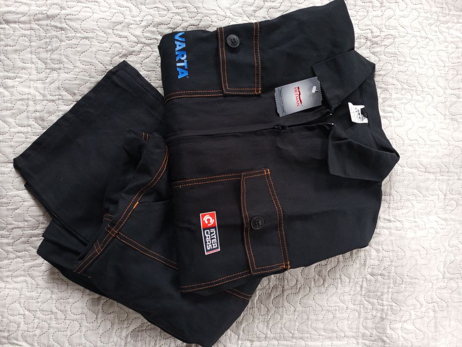 Hetman odzież ochronna robocza komplet czarna nowa XL