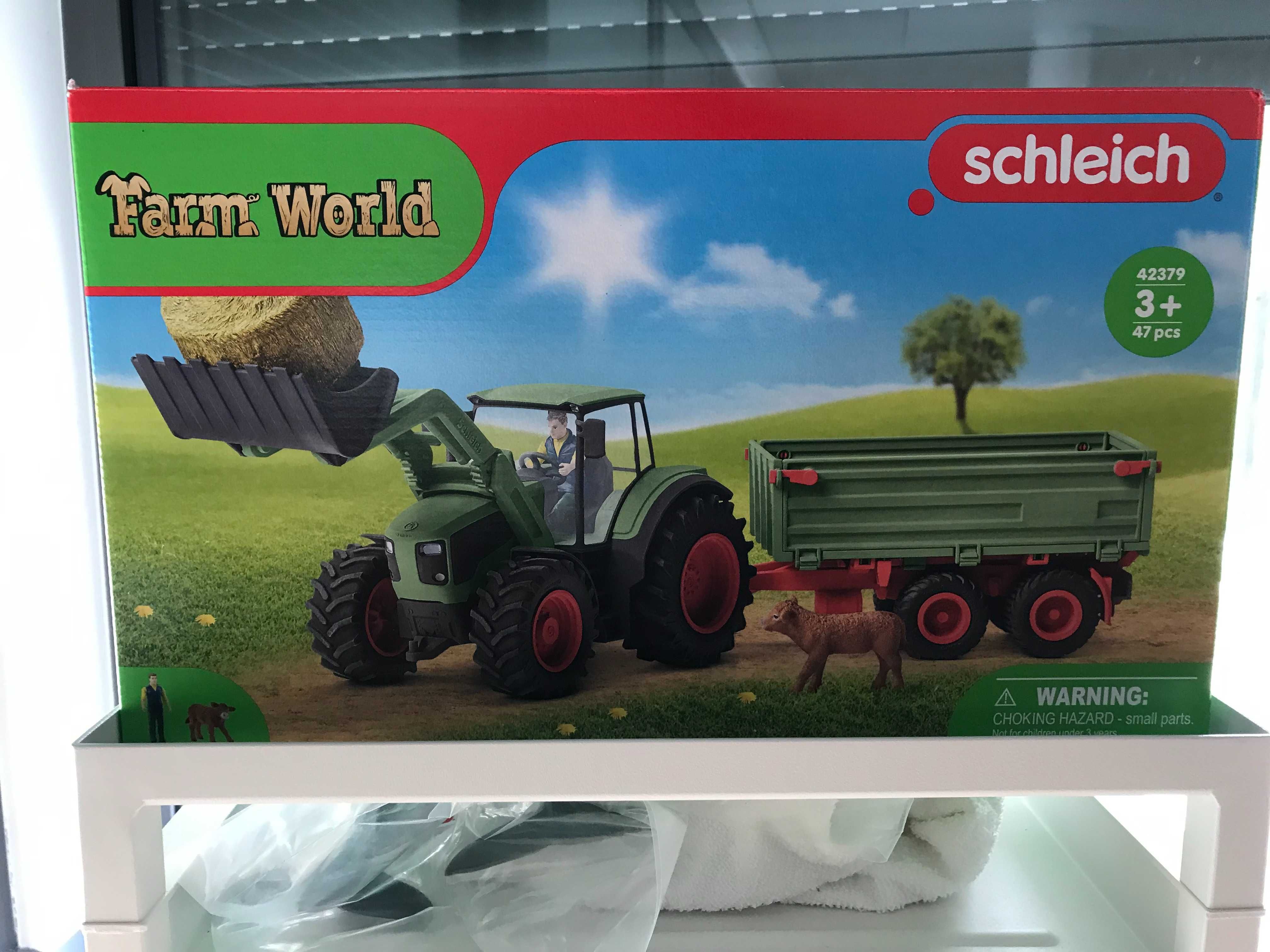 Schleich, Farm World, Traktor z przyczepą, zestaw, 42379