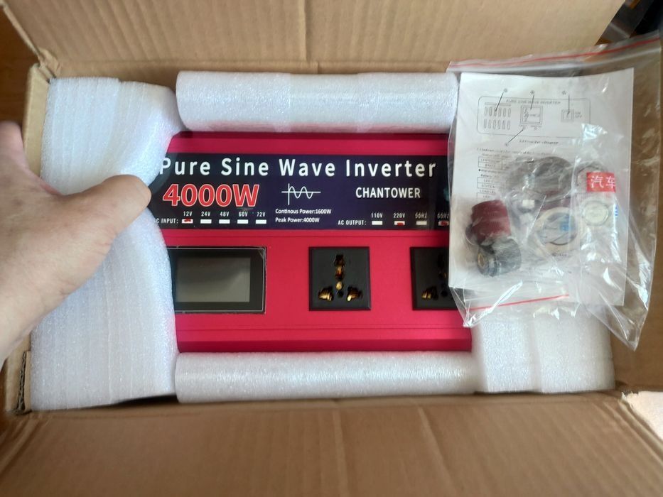 Przetwornica 12V 230V 4000W Inwerter 4kW Pełny Sinus Awaryjne Zasilani
