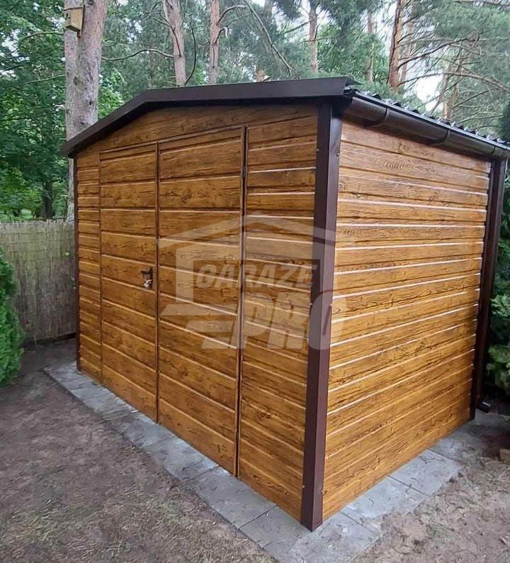 Schowek domek ogrodowy 3x2m Brama drewnopodobny rynny  GP461