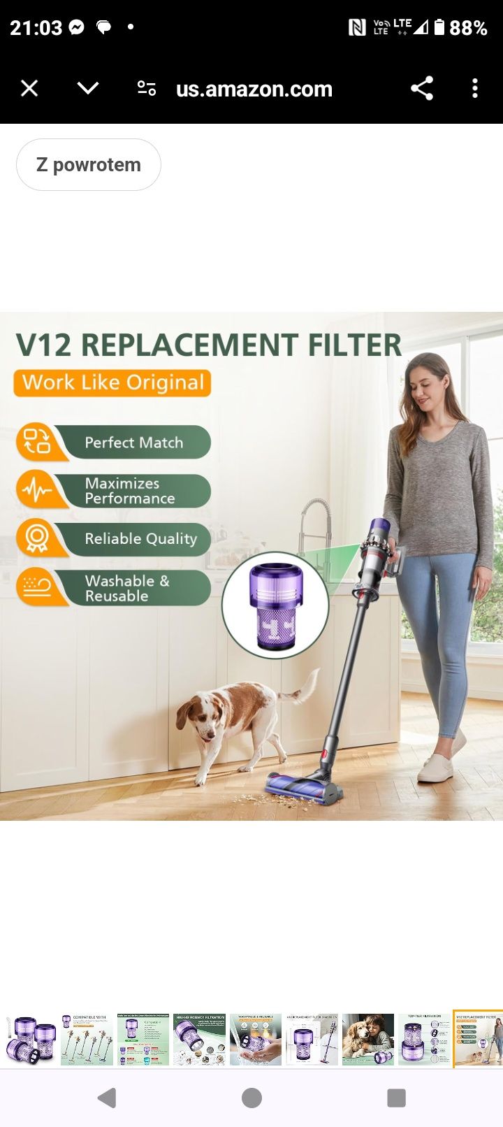 Filtry V12 Dyson