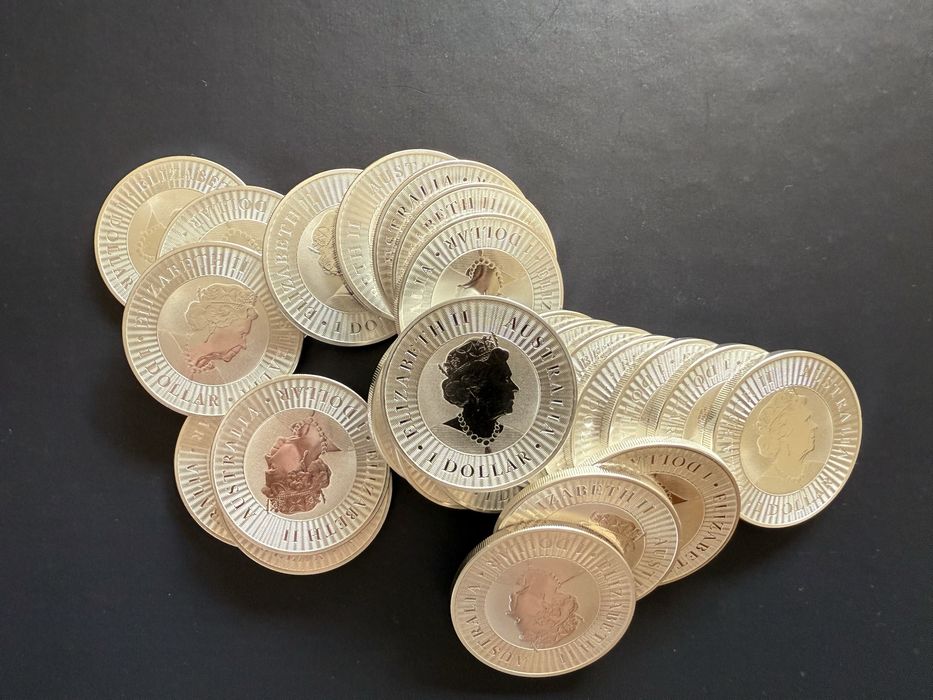 Onças de prata fina (1OZ) Kangaroo da Australia (Novas de tubo)