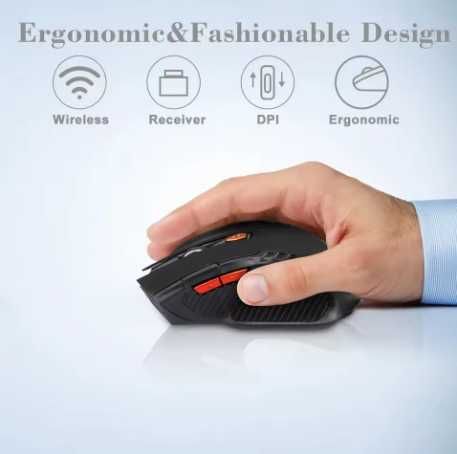 Mouse óptico sem fio com receptor USB (NOVO)