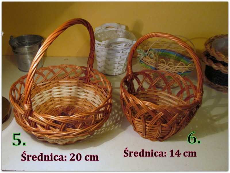 Osłonki koszyczki plecione ozdobne na doniczkę do dekoracji