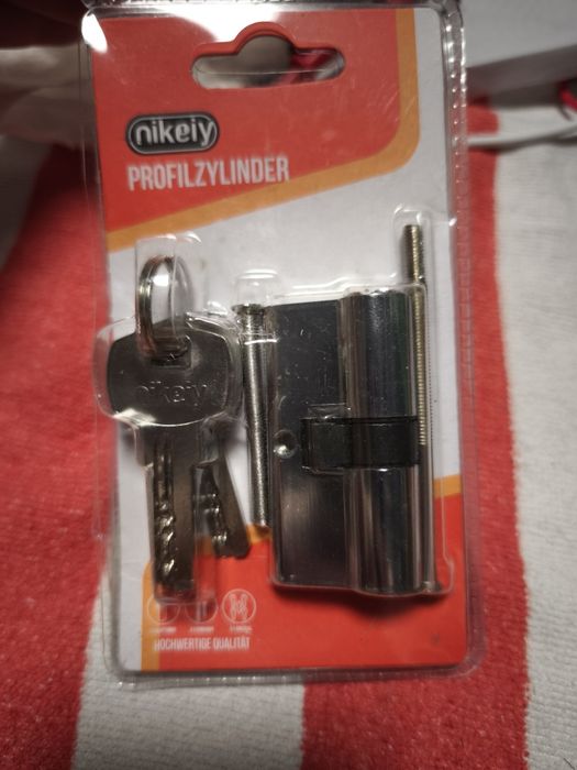 fechadura de porta de meio cilindro, inclui 5 chaves,