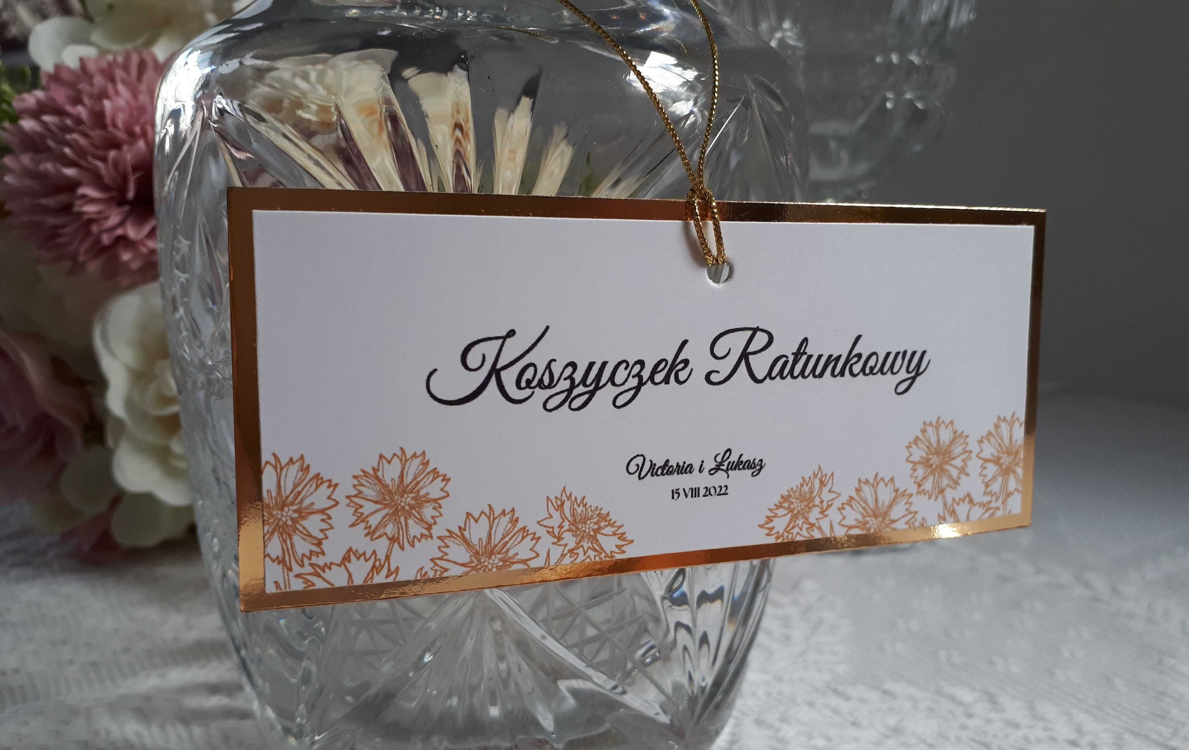 Koszyk KOSZYCZEK RATUNKOWY tabliczka zawieszka