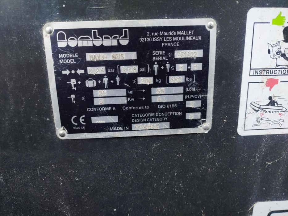 Ponton Bombard MAX 3+ & Mercury2,5KM