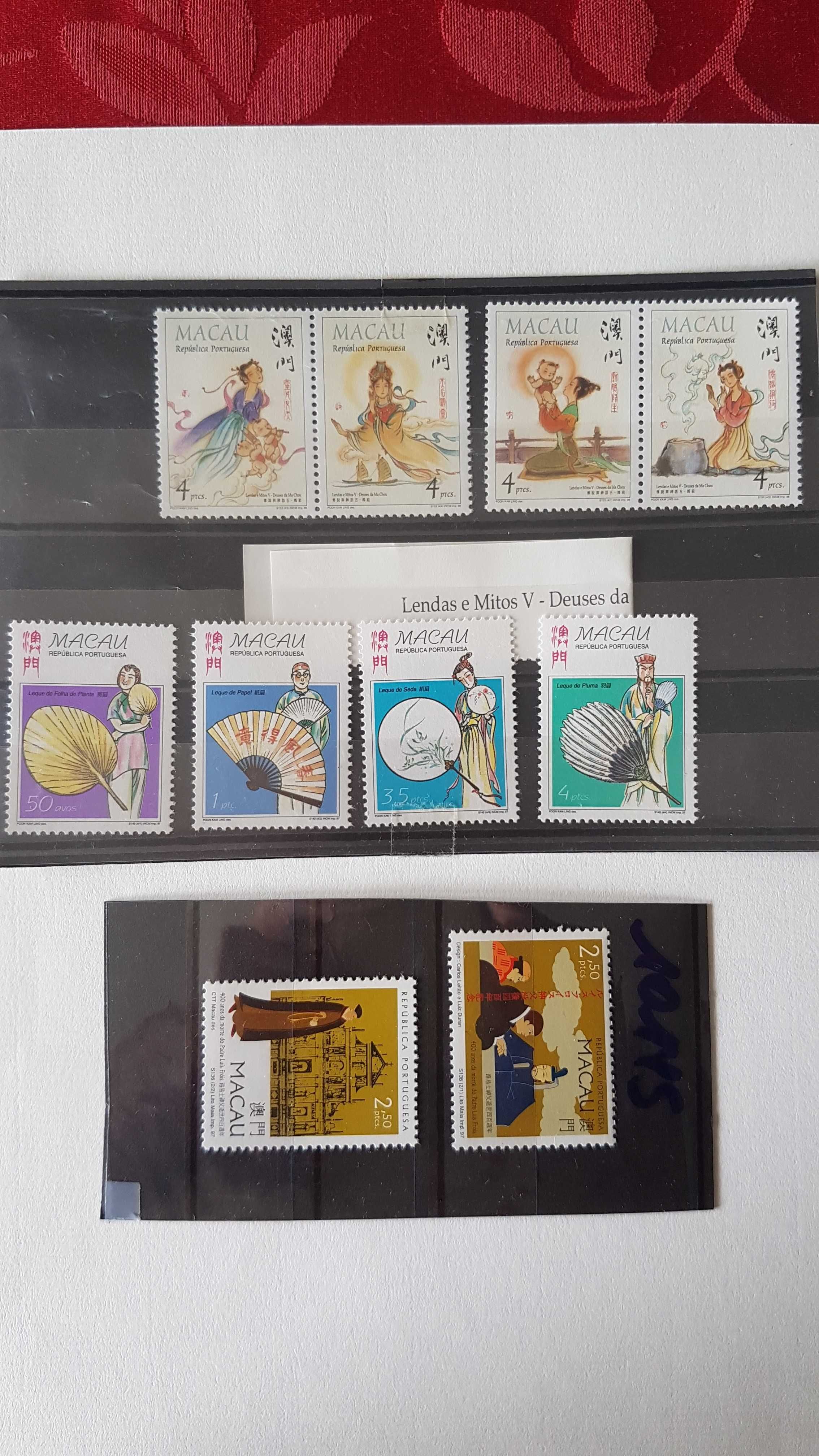 Colecções Selos Novos em Escudos - Timor Macau e Portugal