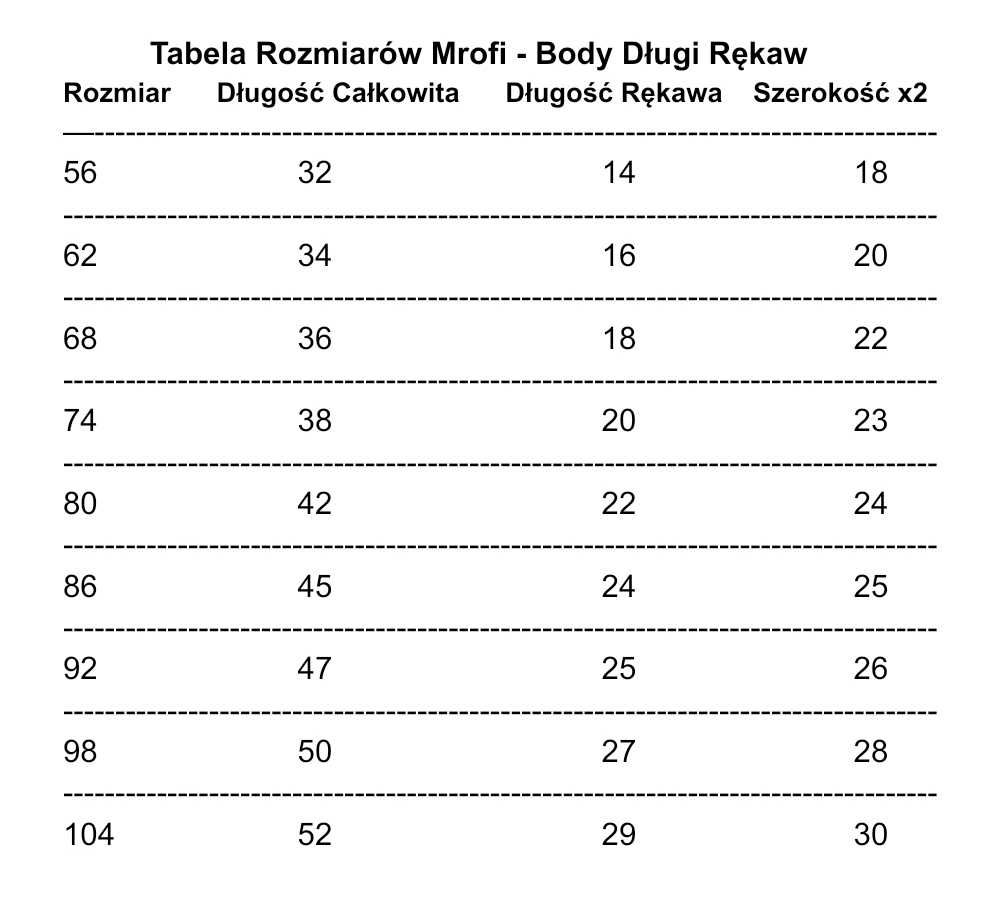 Body Dziecinne Mrofi-Luke 62,68,74,80,86