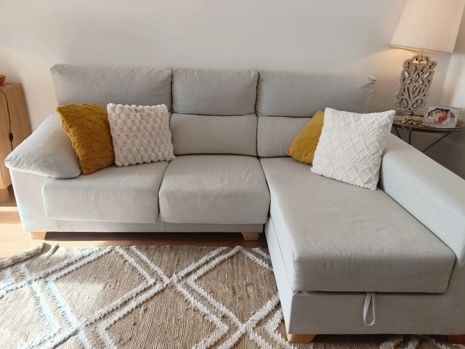 Sofá de 3 lugares com chaiselong Banak Importa