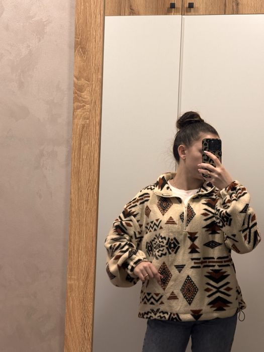 Нова Фліска шерпа в етнічному стилі кофта светр унісекс оверсайз
