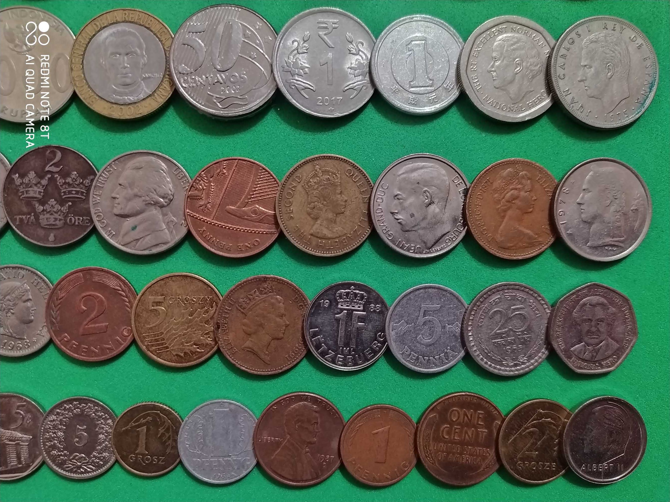Монети світу всі континенти 100 шт без повторів 13
