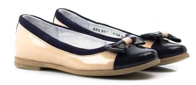 Braska Шкіряні туфлі-лодочки для дівчинки 36 розміру бежево-чорні