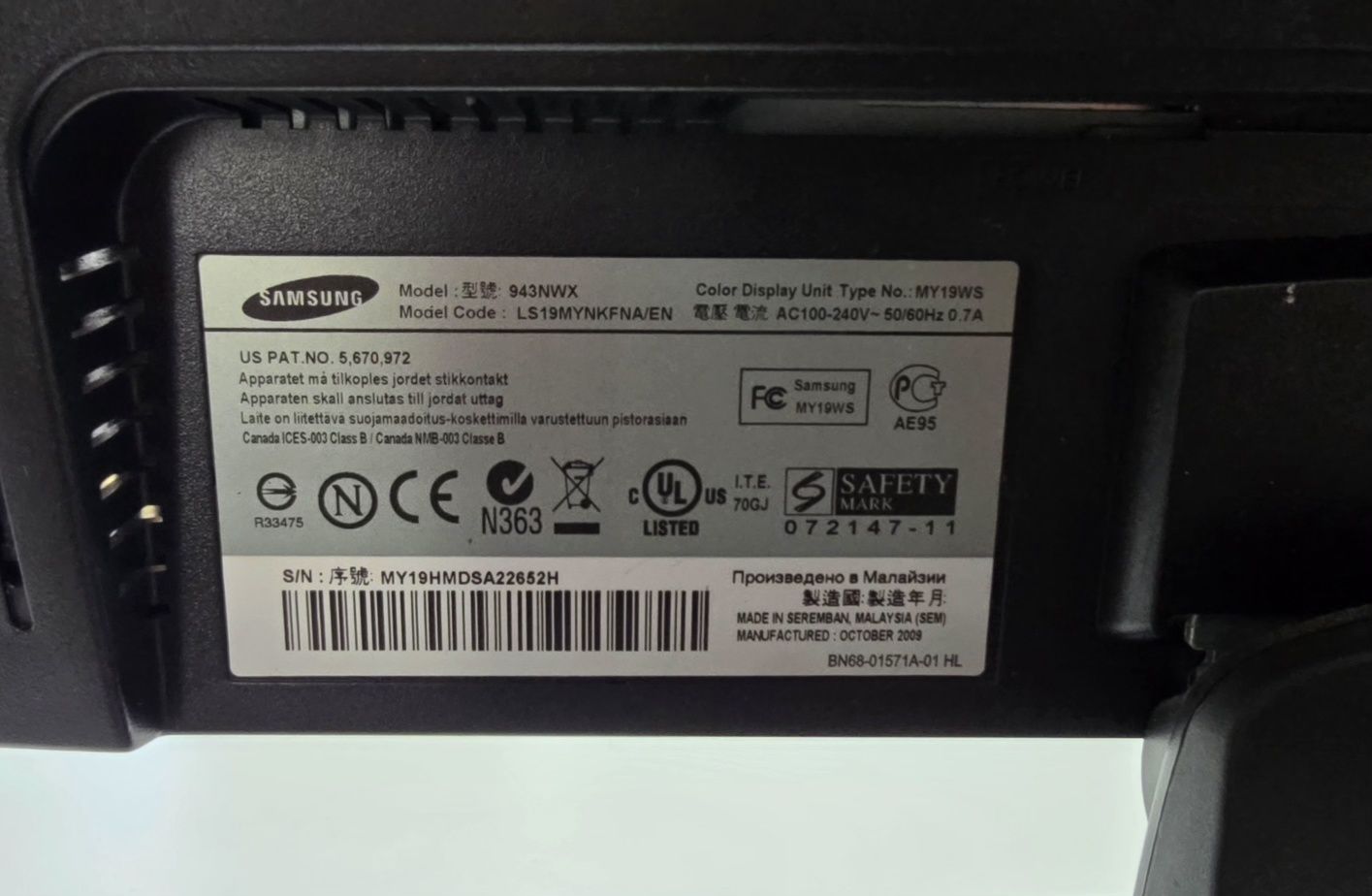 Monitor Samsung 19'