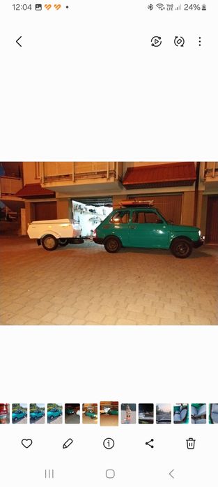 Fiat126p zestaw z przyczepką