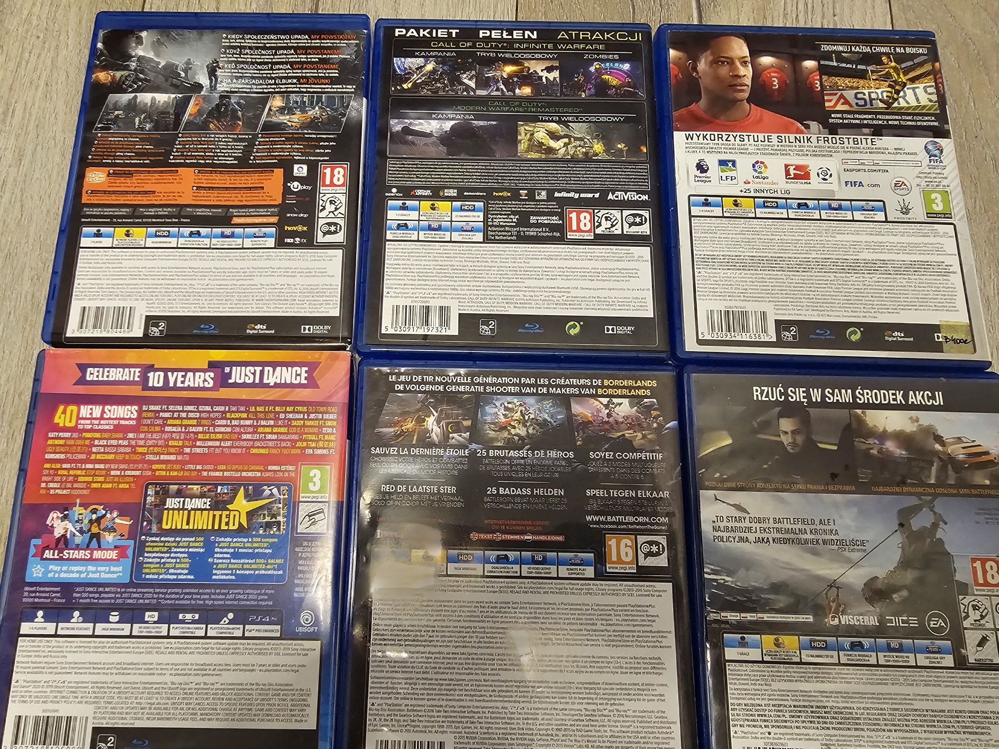 Gry konsola PS4  Fifa Star Wars   Battlefield The  Division