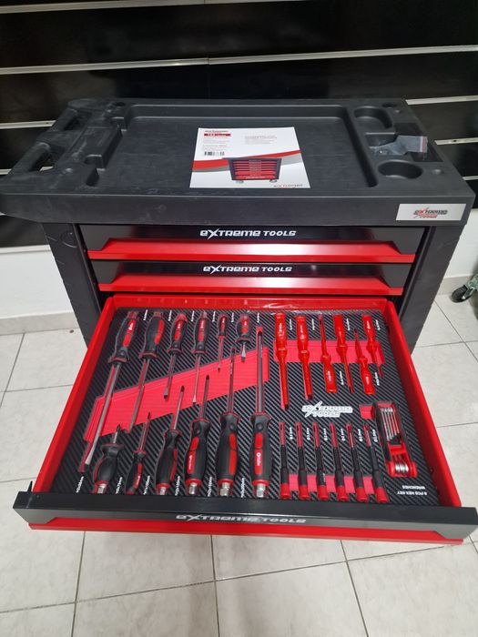 Carrinho de ferramenta de 6 gavetas 4 completas novo