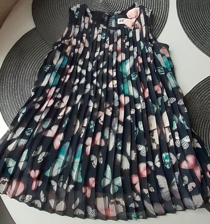 Sukienka sukieneczka plisowana h&m rozm 98,lato