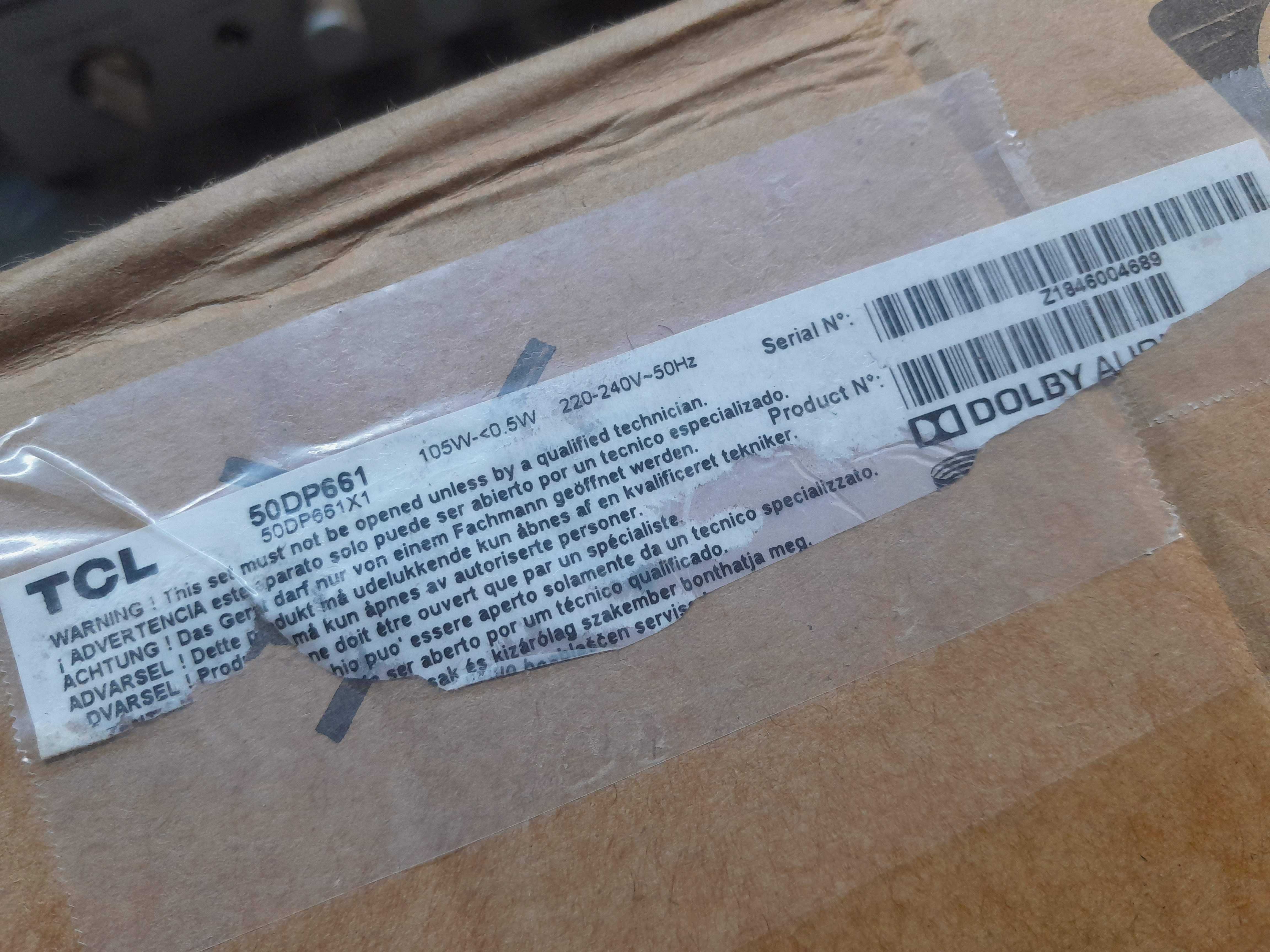 PEÇAS - TV LED 50" - TCL 50DP660 - com Ecrã Partido!!!