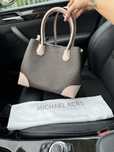 Michael Kors Mercer Gallery Medium Logo Tote Bag Monogram brąz MK