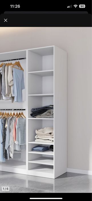 Słupek garderobiany półki do garderoby szafa