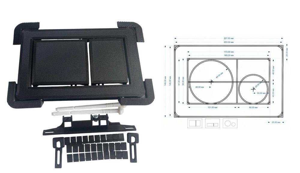 Кнопка слива инсталляции скрытого монтажа Geberit SigmaDelta TECE