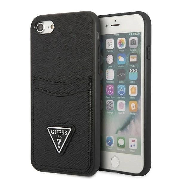Etui Guess Saffiano Triangle Logo Cardslot na iPhone 7 / 8 / SE 2020 /