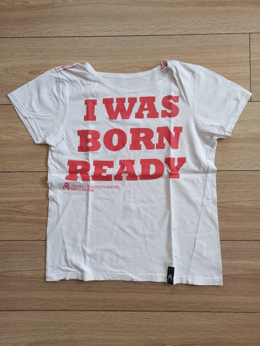 T-shirt z nadrukiem I was born ready