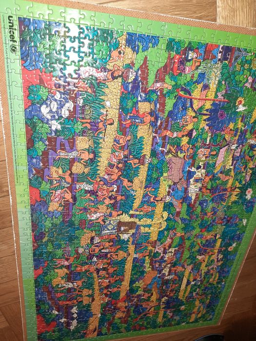 Puzzle Unicef Życie balijskiego społeczeństwa 1000 elementów (1 brak)