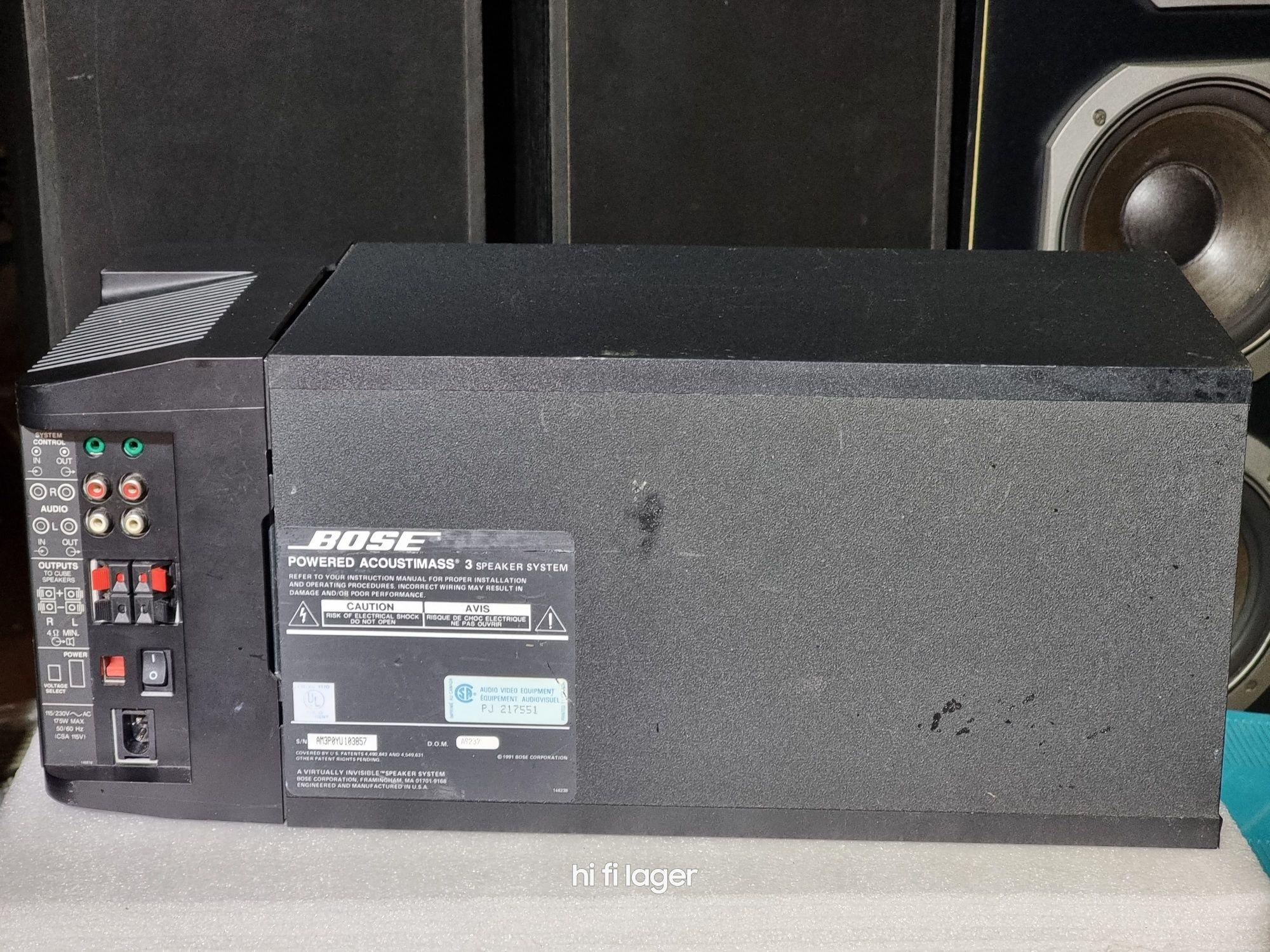 Bose acoustimass 3 AUX, RCA активный сабвуфер с усилителем для акустик