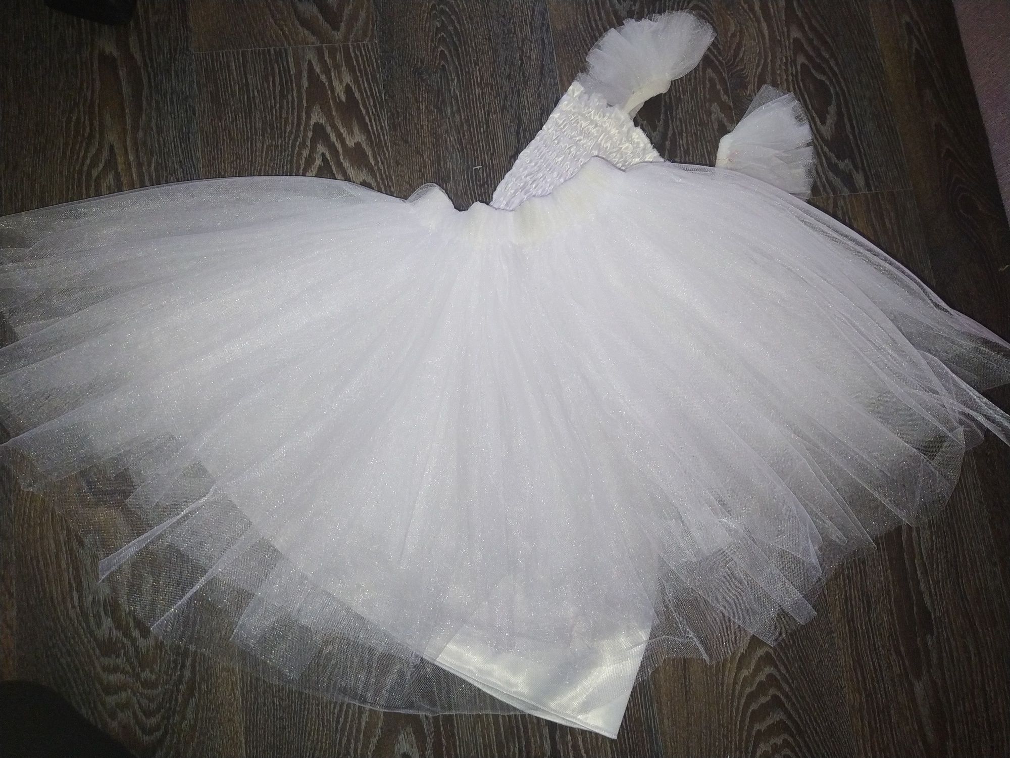 Нарядное платье для утренника (Новогодний костюм снежинка балерина)