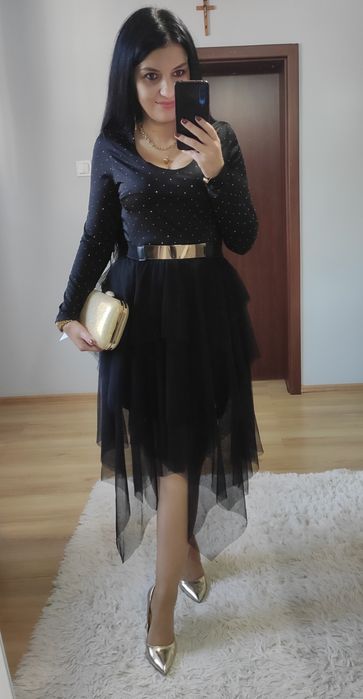 Sukienka z tiulowym dołem andrzejki święta sylwester