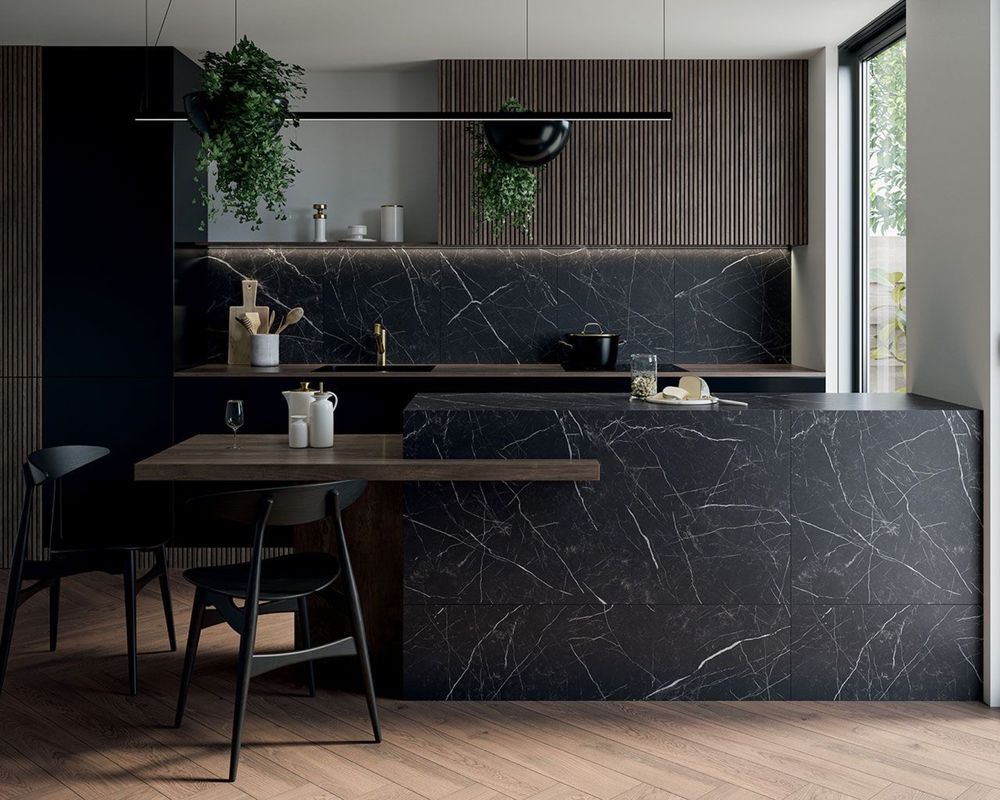 Artstone Black Czarny marmur  59,8x59,8 Calacatta Gres Rekt Paradyż