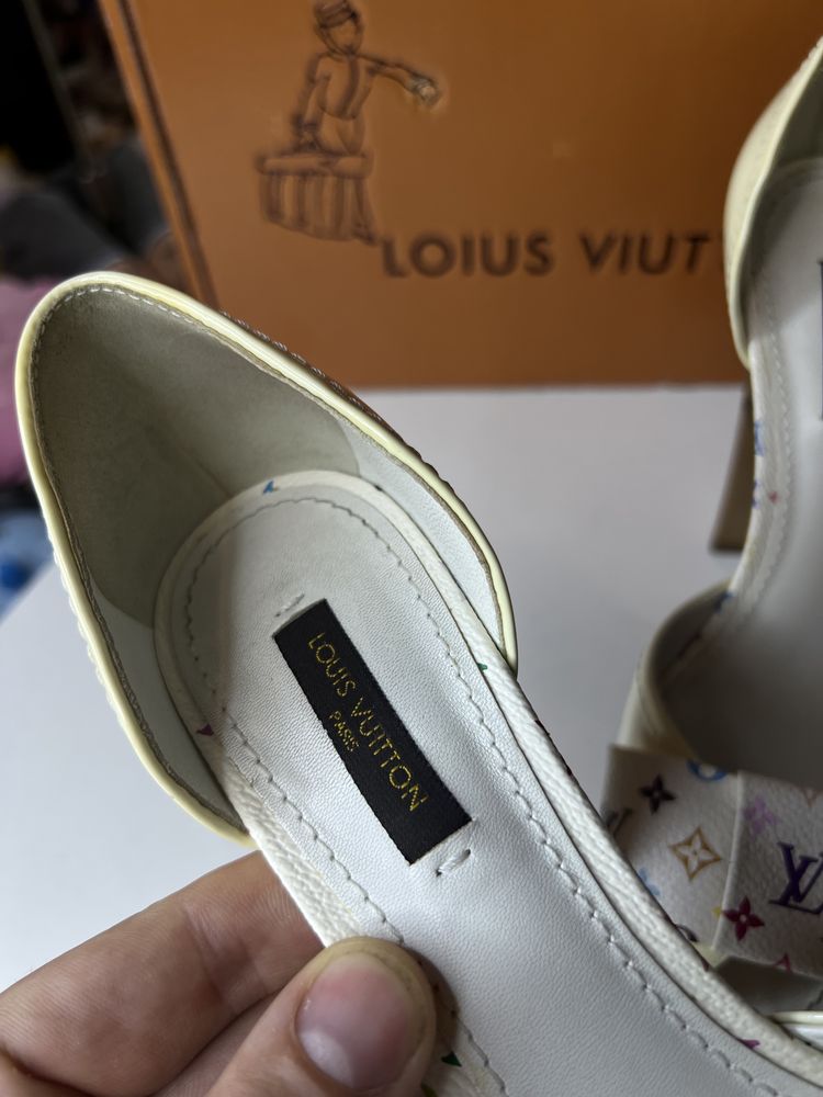Туфли на каблуке кожа Louis Vuitton оригинал номерные размер 37