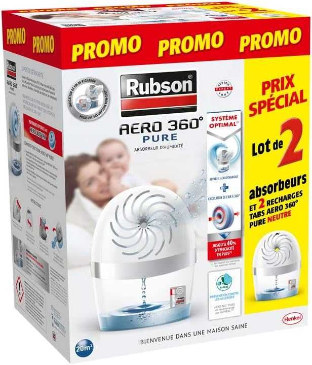 Pochłaniacz wilgoci RUBSON AERO 360 zestaw przeciw pleśni s927